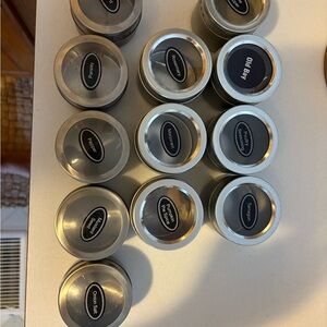 Set of Silver Spice Jars
